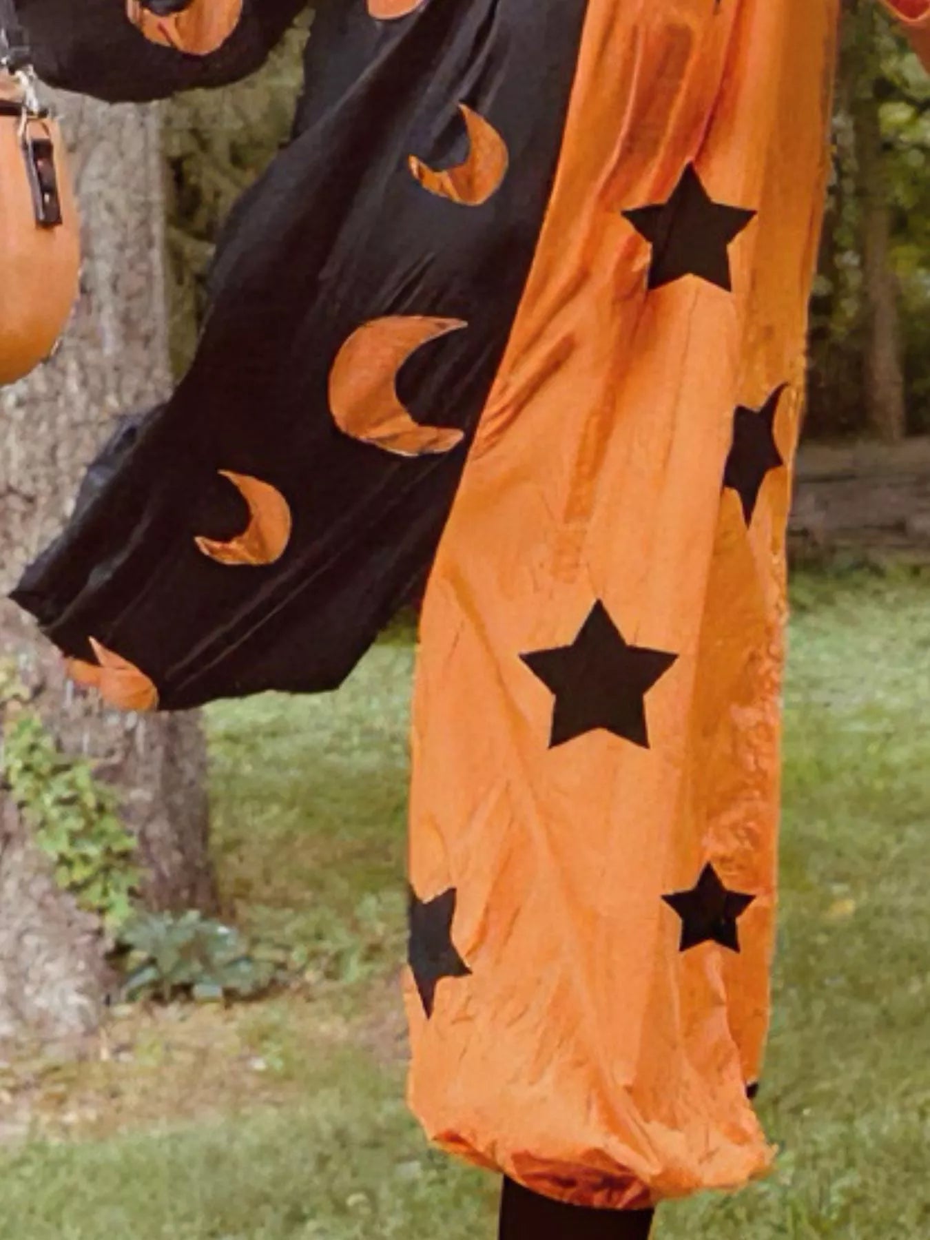 Fashorio Halloween Two-Tone Star & Moon Print Jumpsuit