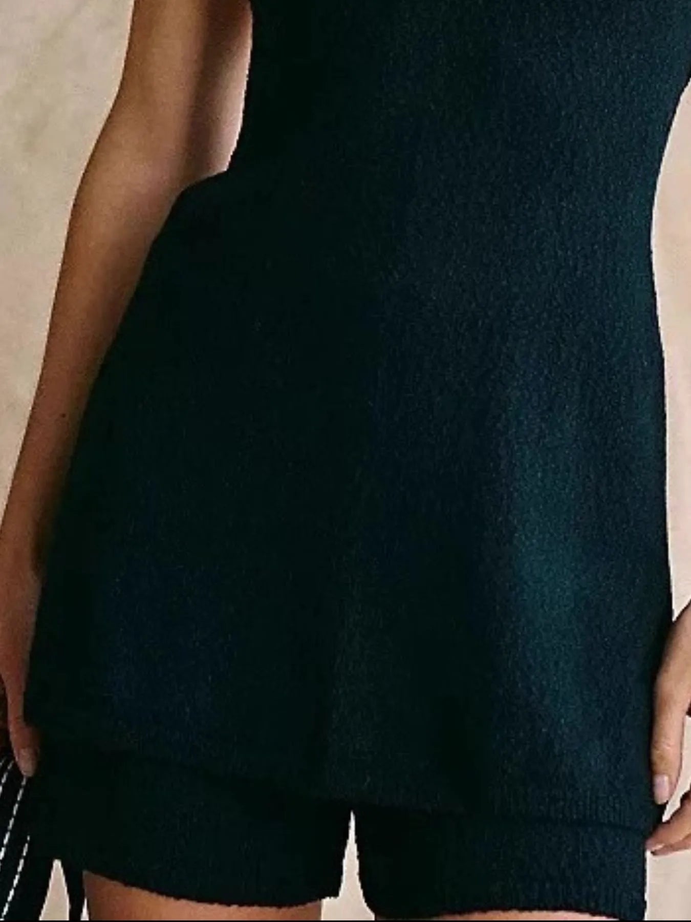 Fashorio Halter Neck Cami and Shorts Sweater Set