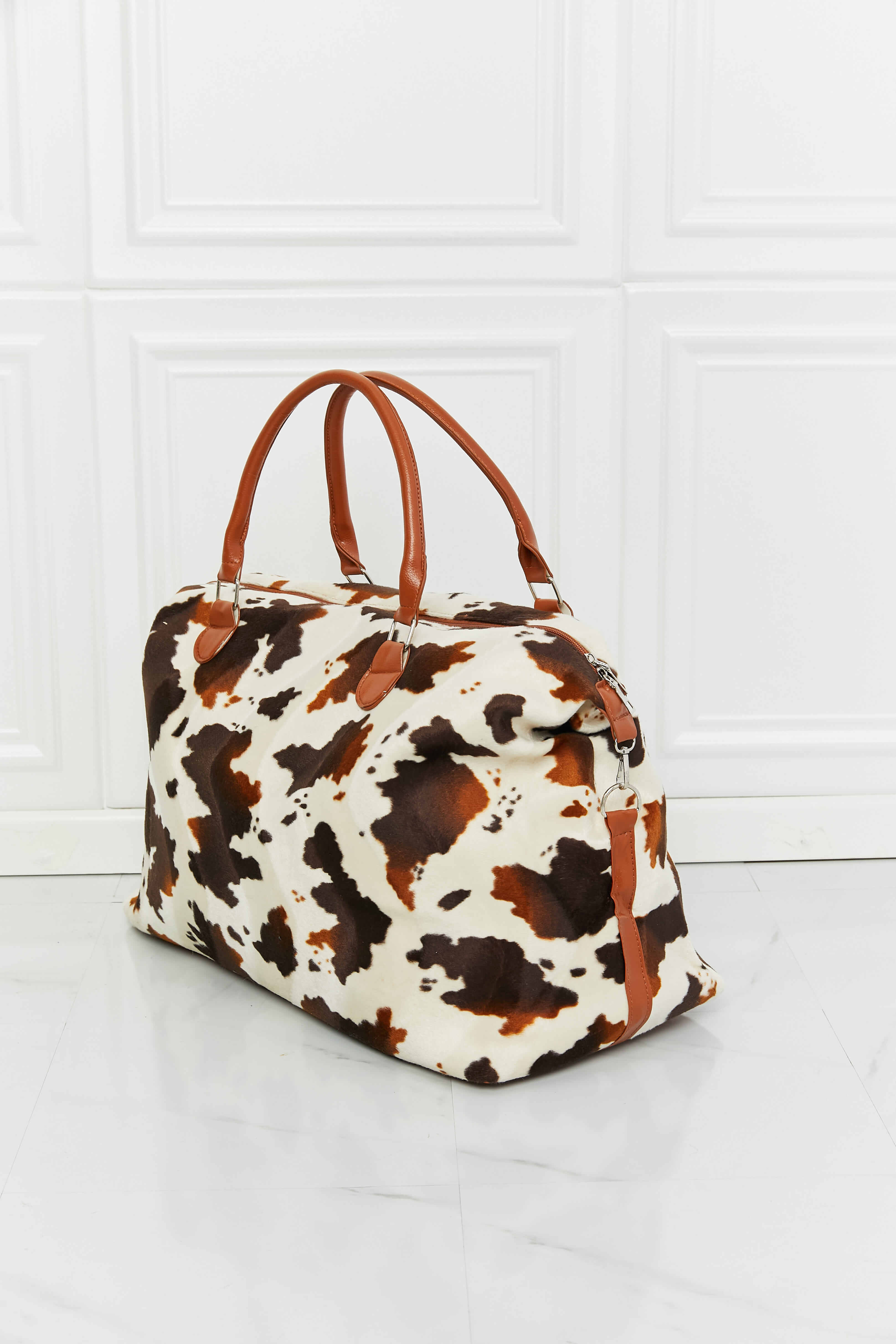 Fashorio Handbags Animal Print Plush Weekender Bag