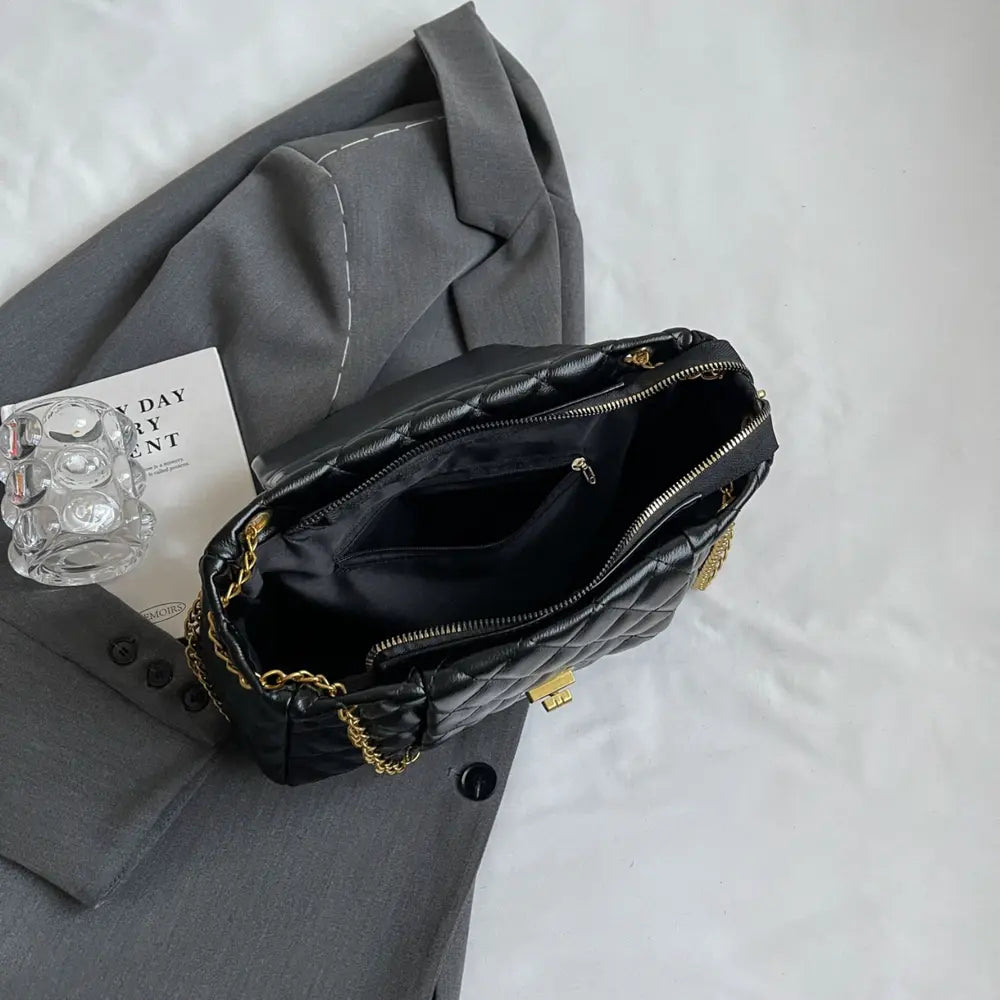 Fashorio Handbags Black / One Size PU Leather Shoulder Bag