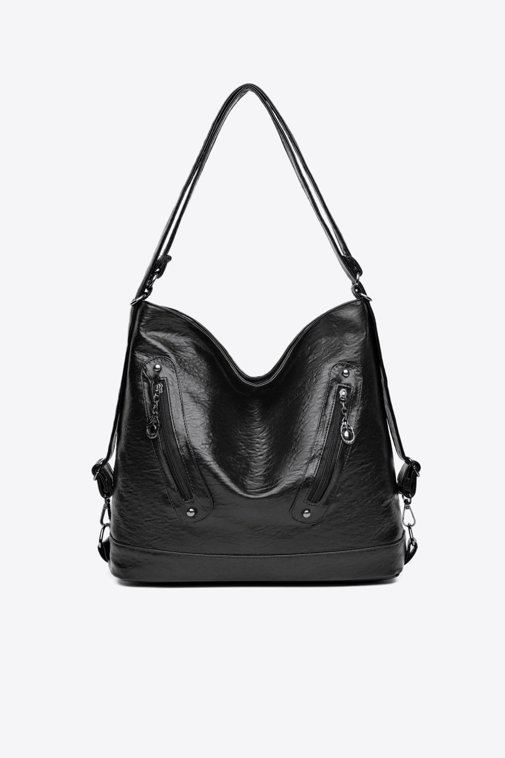 Fashorio Handbags Black / One Size PU Leather Shoulder Bag