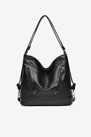 Fashorio Handbags Black / One Size PU Leather Shoulder Bag