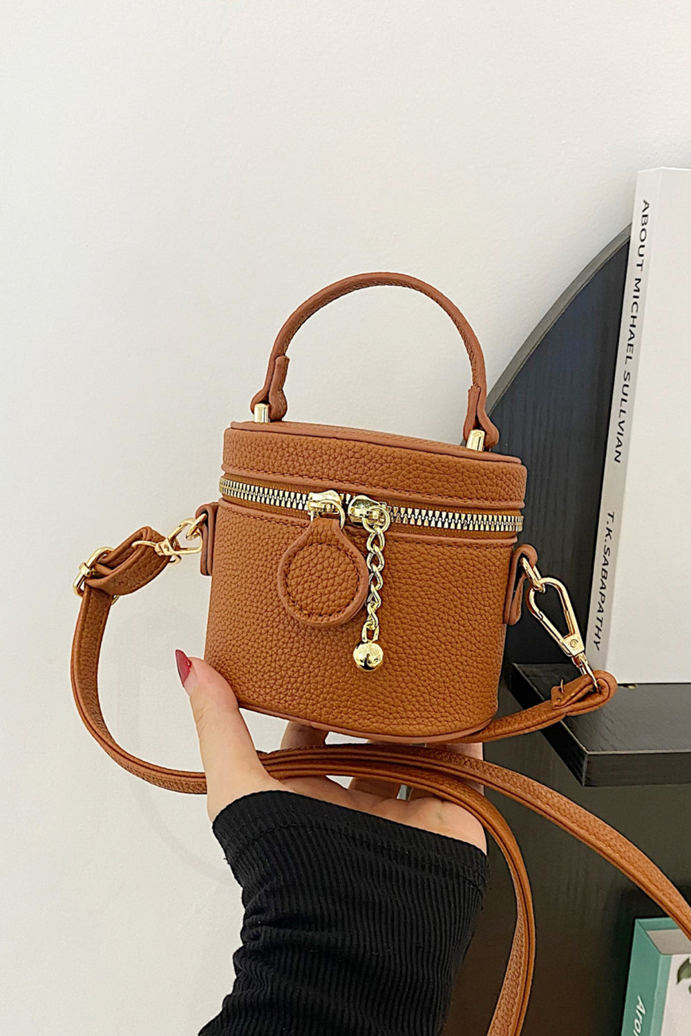 Fashorio Handbags Caramel / One Size PU Leather Crossbody Bag