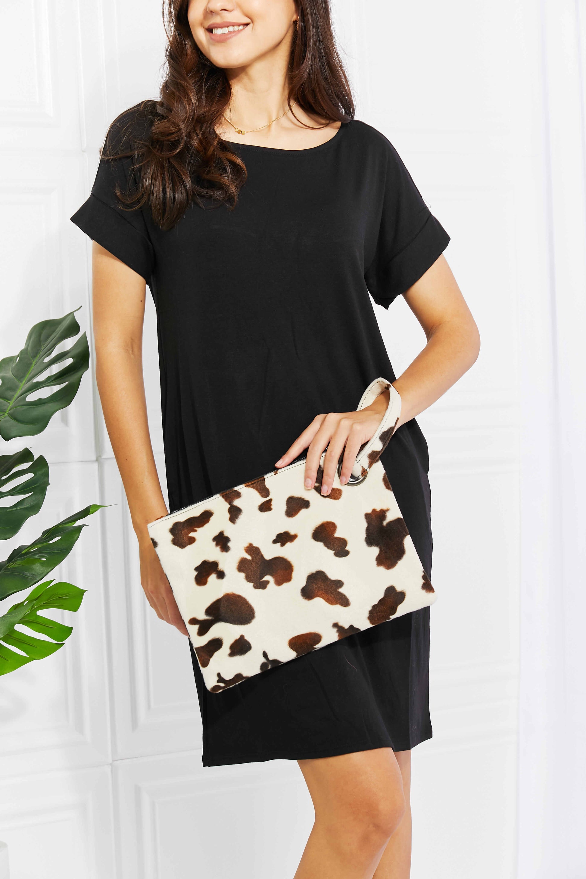 Fashorio Handbags Come Along Animal Print Wristlet
