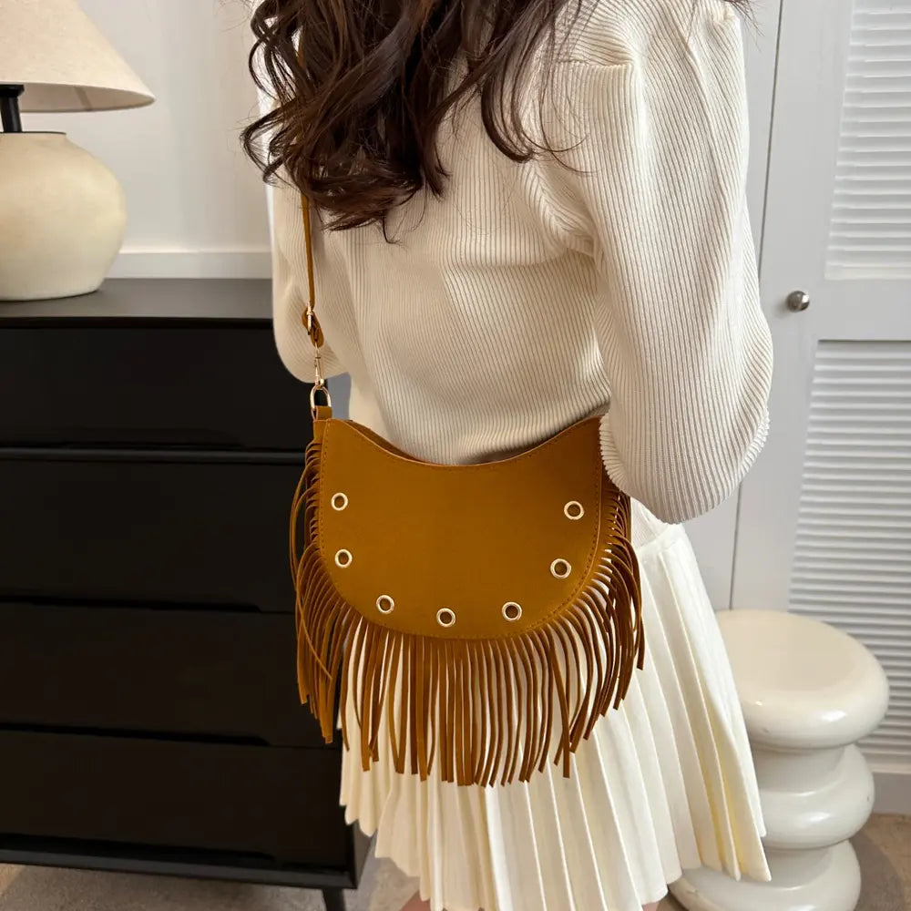 Fashorio Handbags Fringe Detail Crossbody Bag
