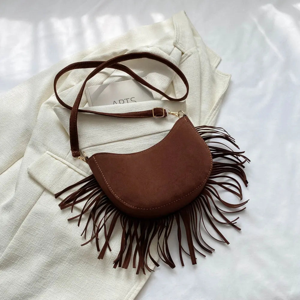 Fashorio Handbags Fringe Detail Crossbody Bag