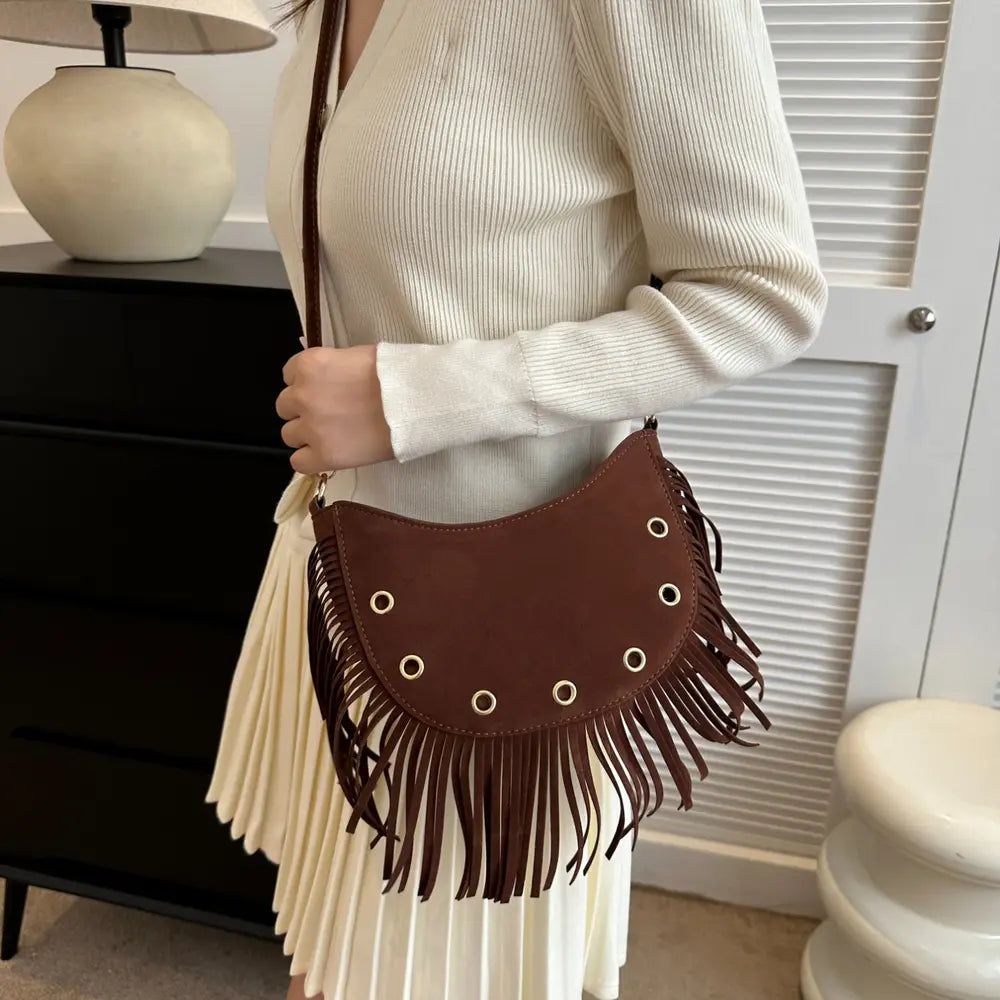 Fashorio Handbags Fringe Detail Crossbody Bag