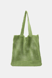 Fashorio Handbags Light Green / One Size Openwork Tote Bag