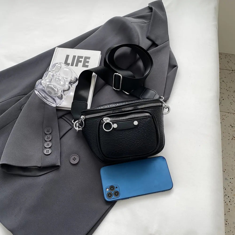 Fashorio Handbags Texture PU Leather Crossbody Bag