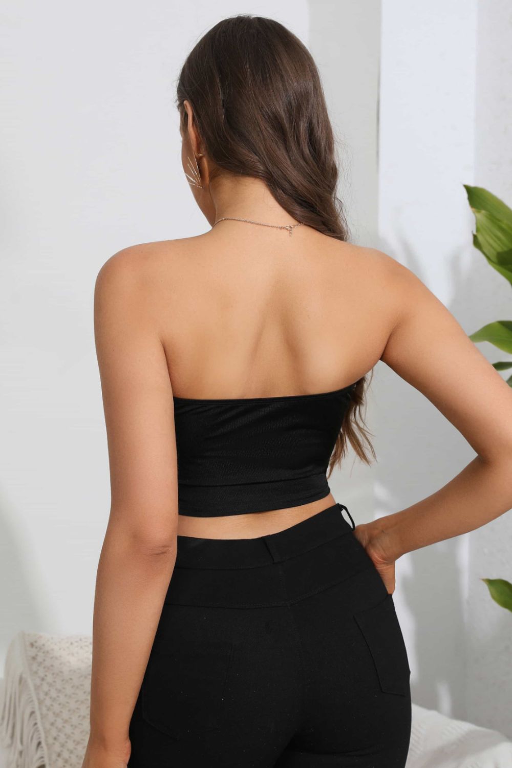 Fashorio Heart Spider Web Graphic Tube Top