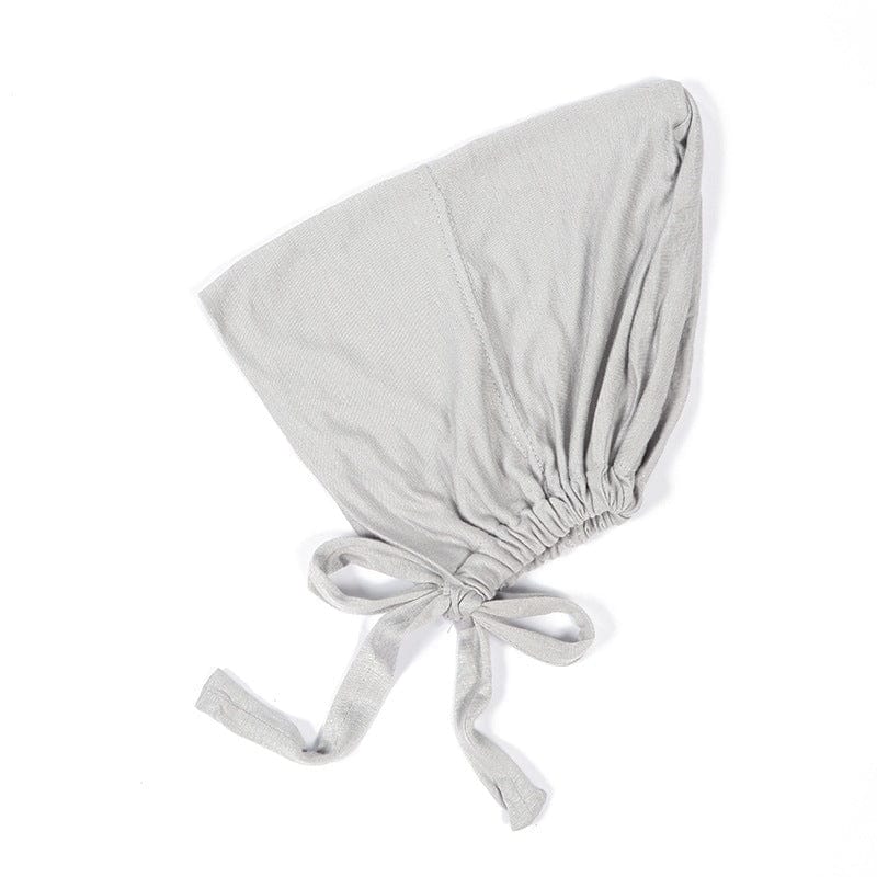 Soft Modal Hijab with Elastic Lace & Tied Rope – Solid Colour Scarf 4 Style - Fashorio