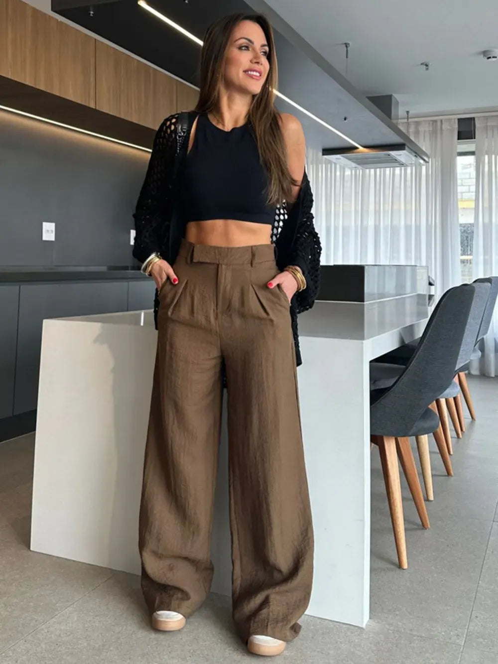 Fashorio Hollow Out Open Front Cover-Up