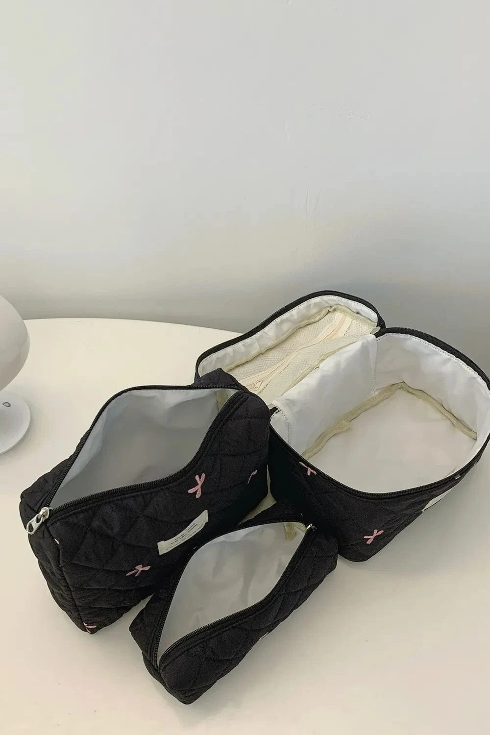 Fashorio Home Decor Accents 3 Piece Bow Quilted Cloth Storage Bag Set