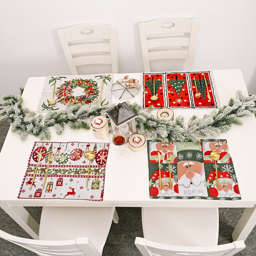 Fashorio Home Decor Accents Assorted 2-Piece Christmas Placemats