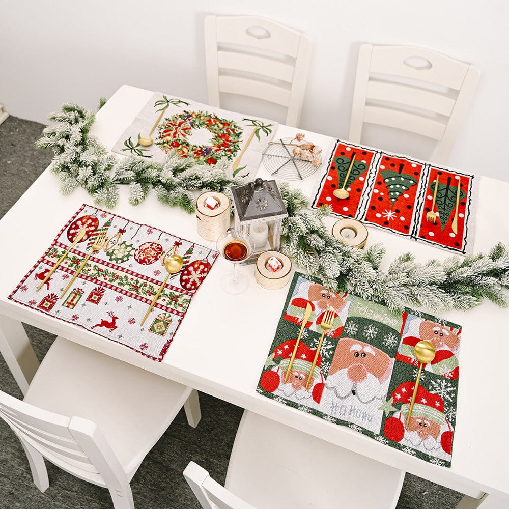 Fashorio Home Decor Accents Assorted 2-Piece Christmas Placemats