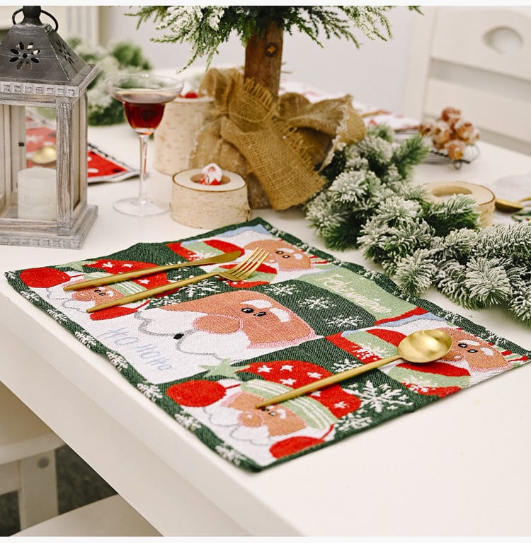 Fashorio Home Decor Accents Assorted 2-Piece Christmas Placemats