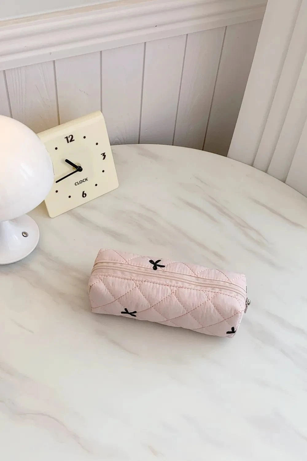 Fashorio Home Decor Accents Bow Embroidered Quilted Storage Bag