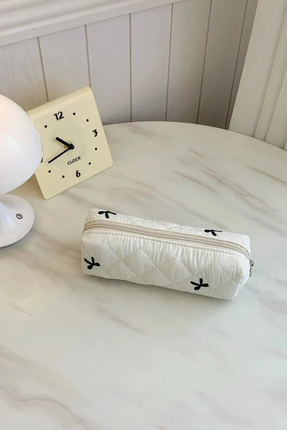 Fashorio Home Decor Accents Bow Embroidered Quilted Storage Bag