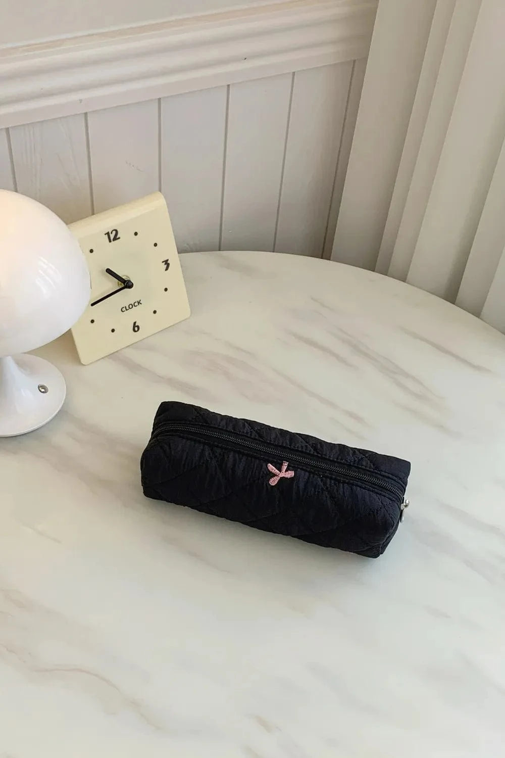 Fashorio Home Decor Accents Bow Embroidered Quilted Storage Bag