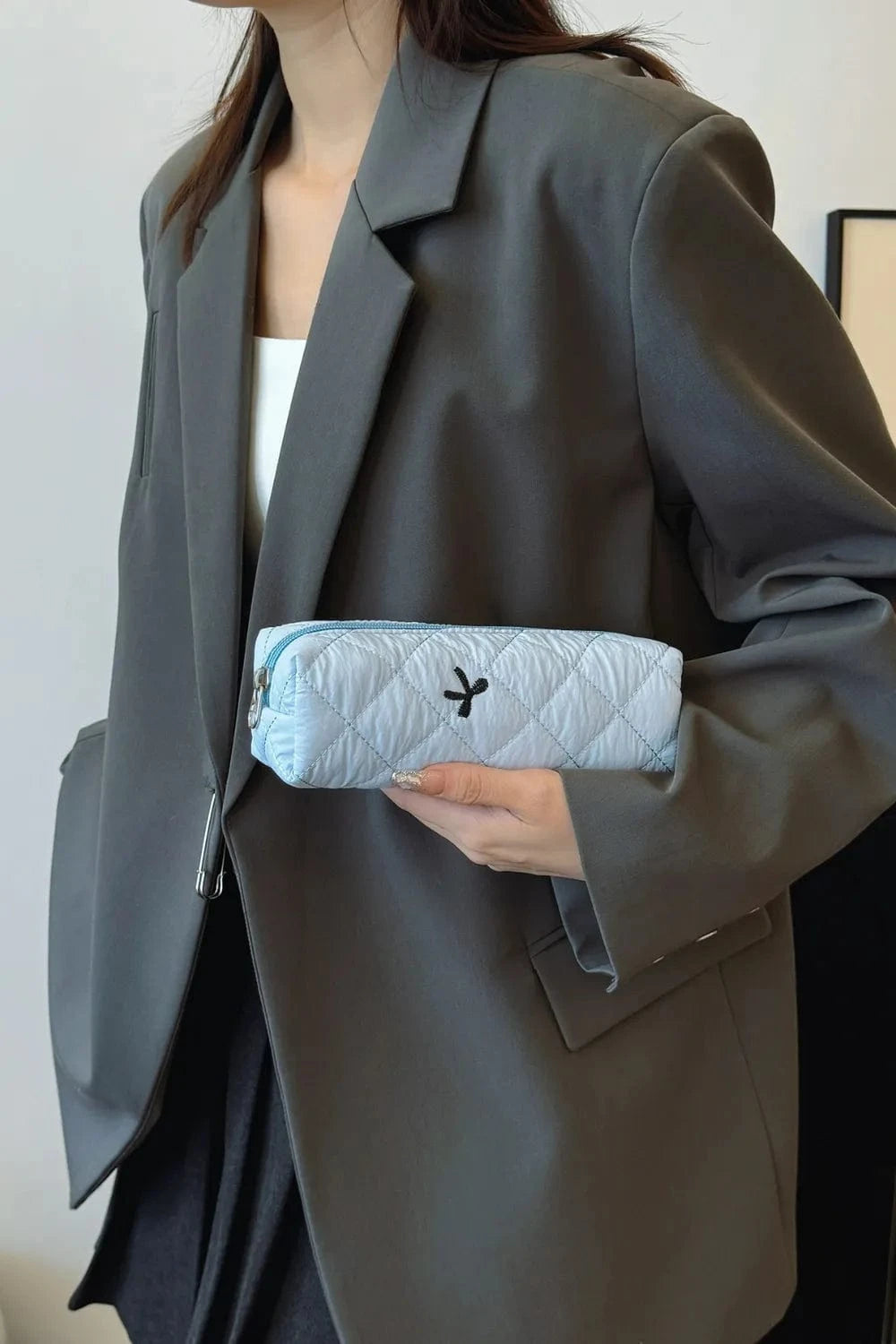 Fashorio Home Decor Accents Bow Embroidered Quilted Storage Bag