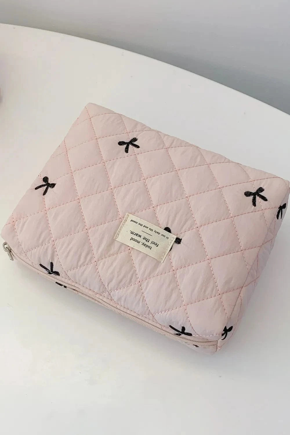 Fashorio Home Decor Accents Bow Embroidered Quilted Storage Bag