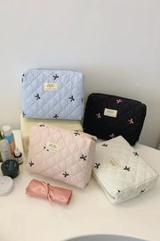 Fashorio Home Decor Accents Bow Embroidered Quilted Storage Bag