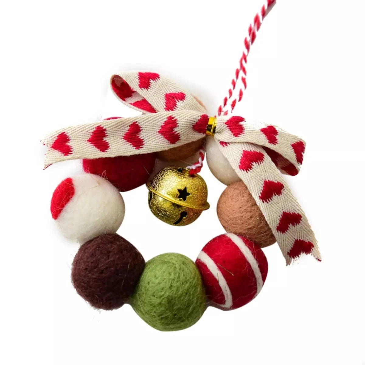 Fashorio Home Decor Accents Christmas Felt Ball Garland Ornament