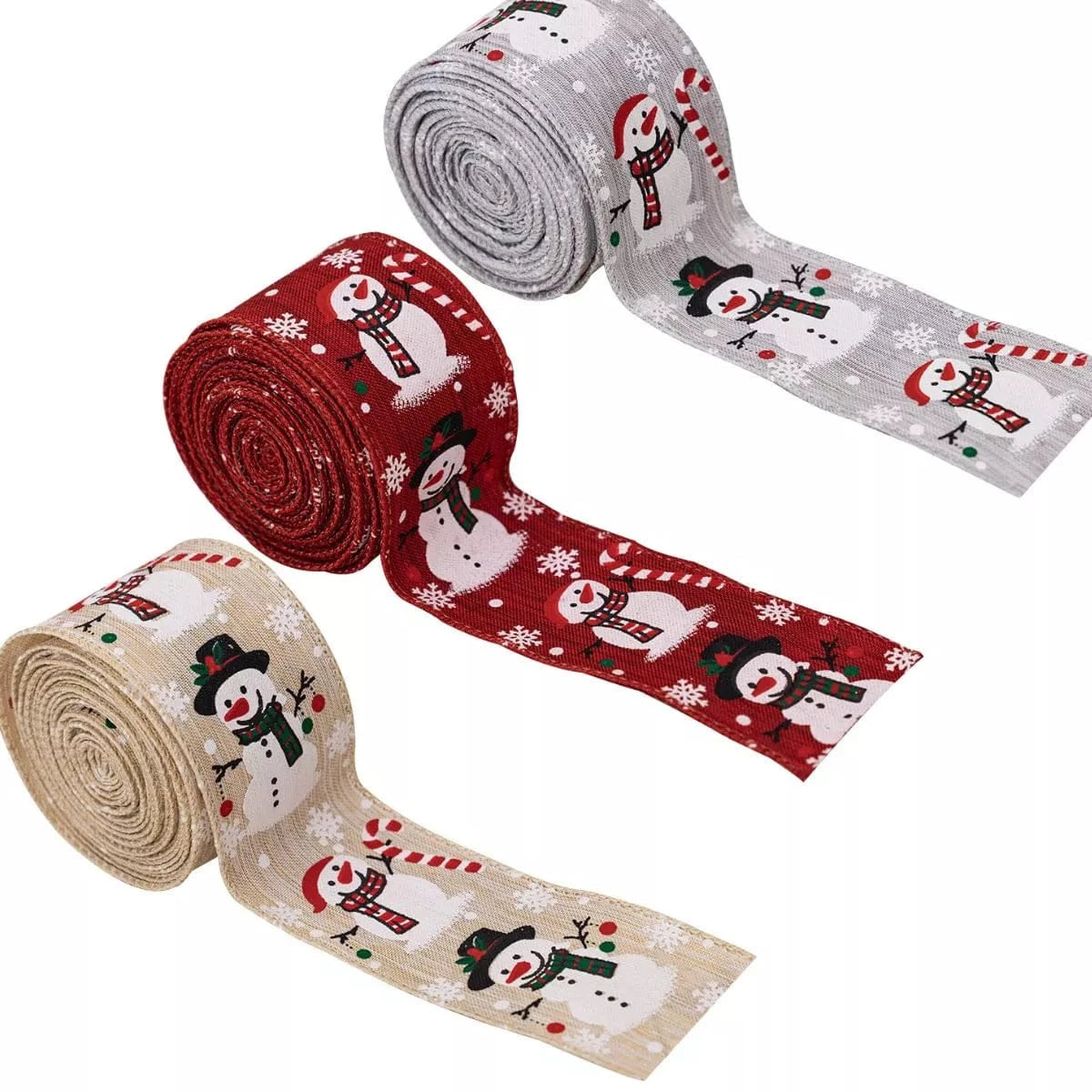 Fashorio Home Decor Accents Christmas Snowman Decorative Ribbon