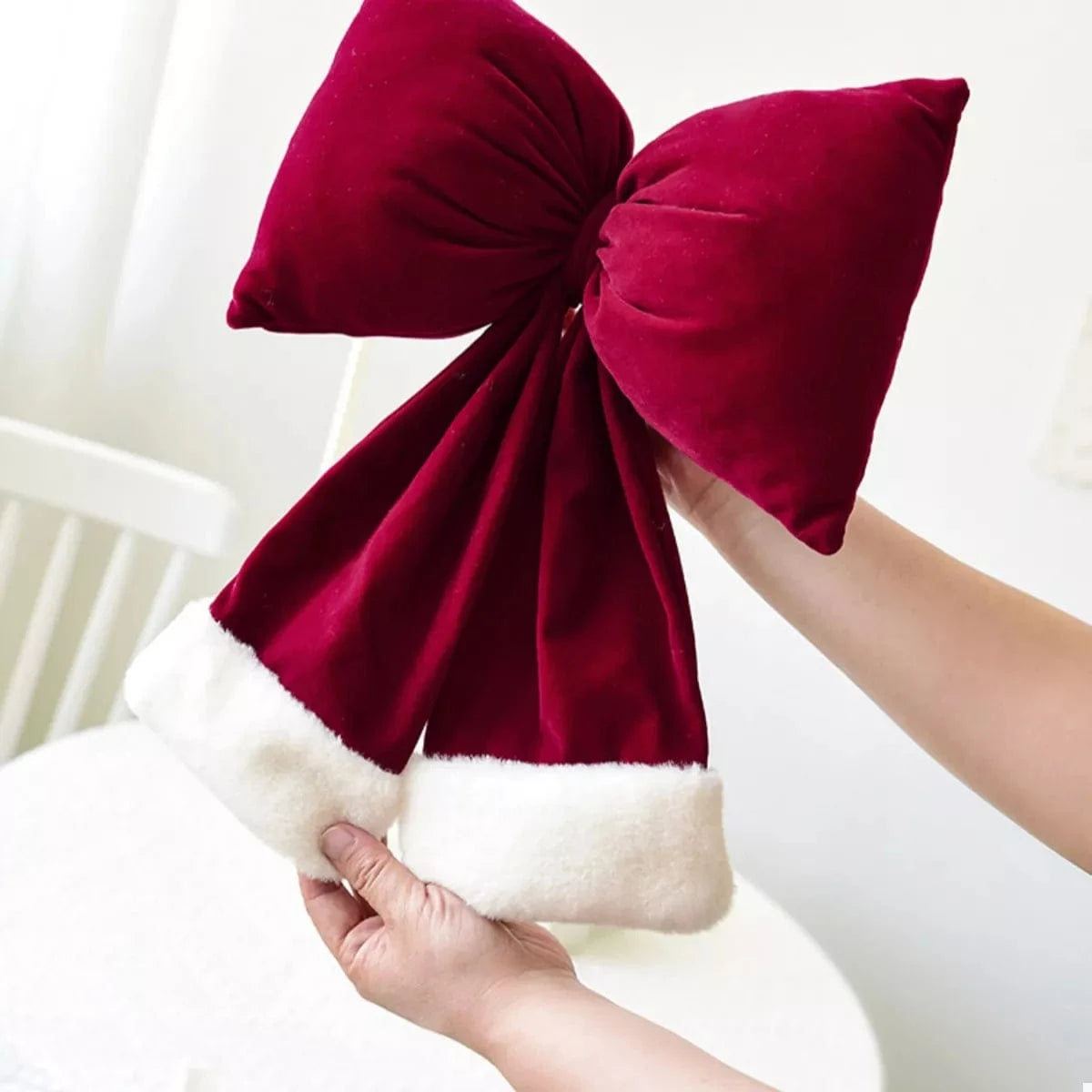Fashorio Home Decor Accents Christmas Velvet Bow Hanging Ornament