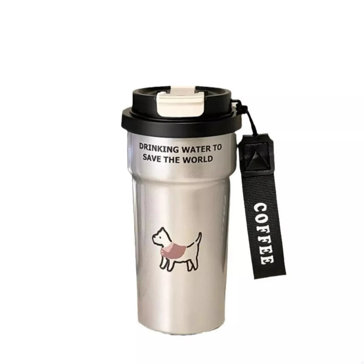 Fashorio Home Decor Accents Cute Cat Stainless Steel Tumbler with Straw