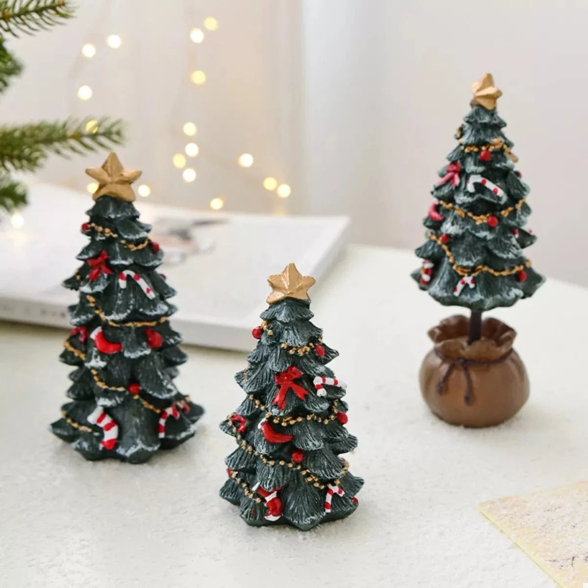 Fashorio Home Decor Accents Dark Green / One Size Christmas Tree Ornament with Star