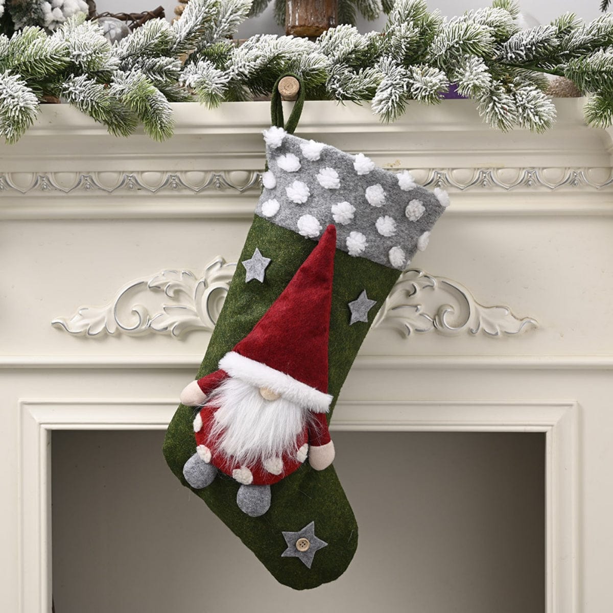 Fashorio Home Decor Accents Deep Red / One Size Christmas Stocking Hanging Widget