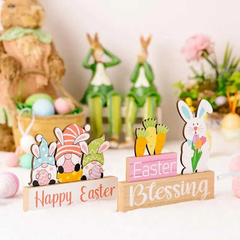 Fashorio Home Decor Accents Easter Element Wooden Ornament