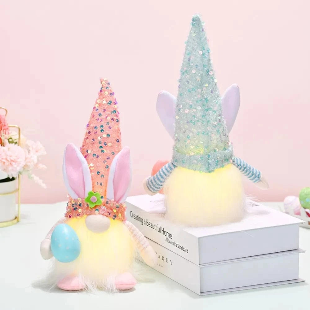 Fashorio Home Decor Accents Easter Sequin Pointed Hat Faceless Gnome