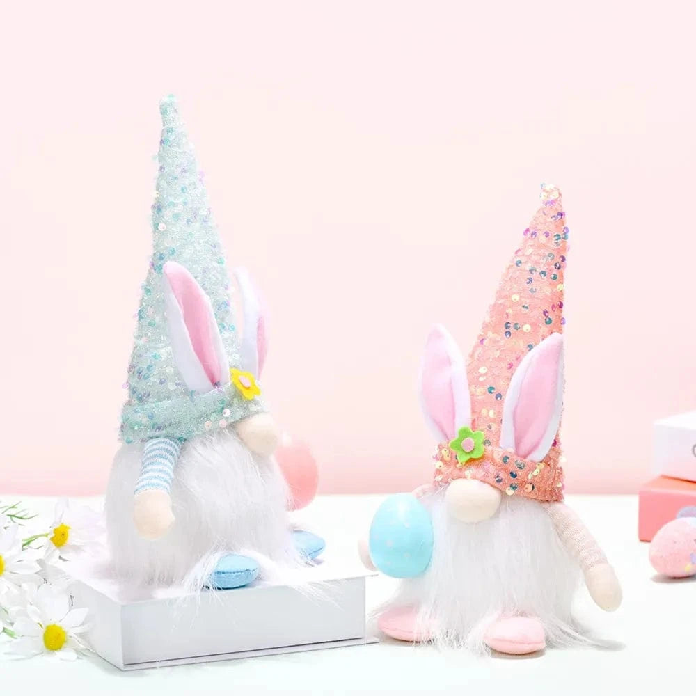 Fashorio Home Decor Accents Easter Sequin Pointed Hat Faceless Gnome