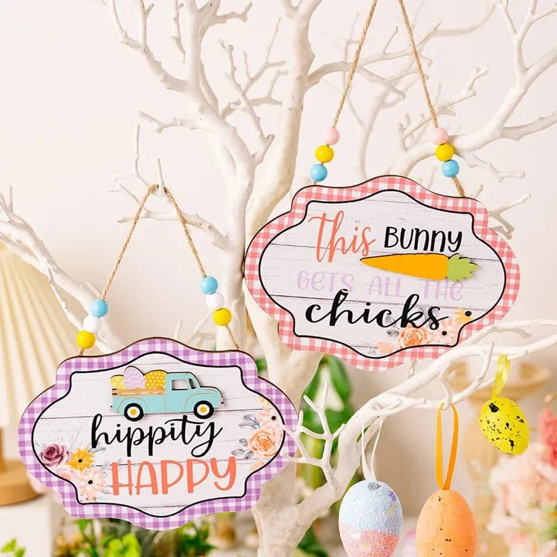 Fashorio Home Decor Accents Easter Wooden Bead Hanging Widget