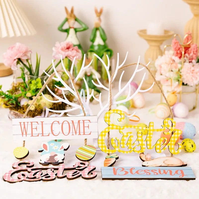 Fashorio Home Decor Accents Easter Wooden Hanging Widget