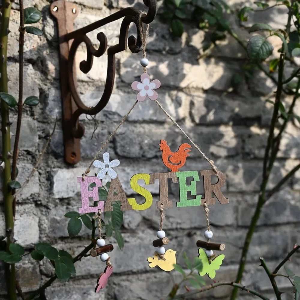 Fashorio Home Decor Accents Easter Wooden Hanging Widget