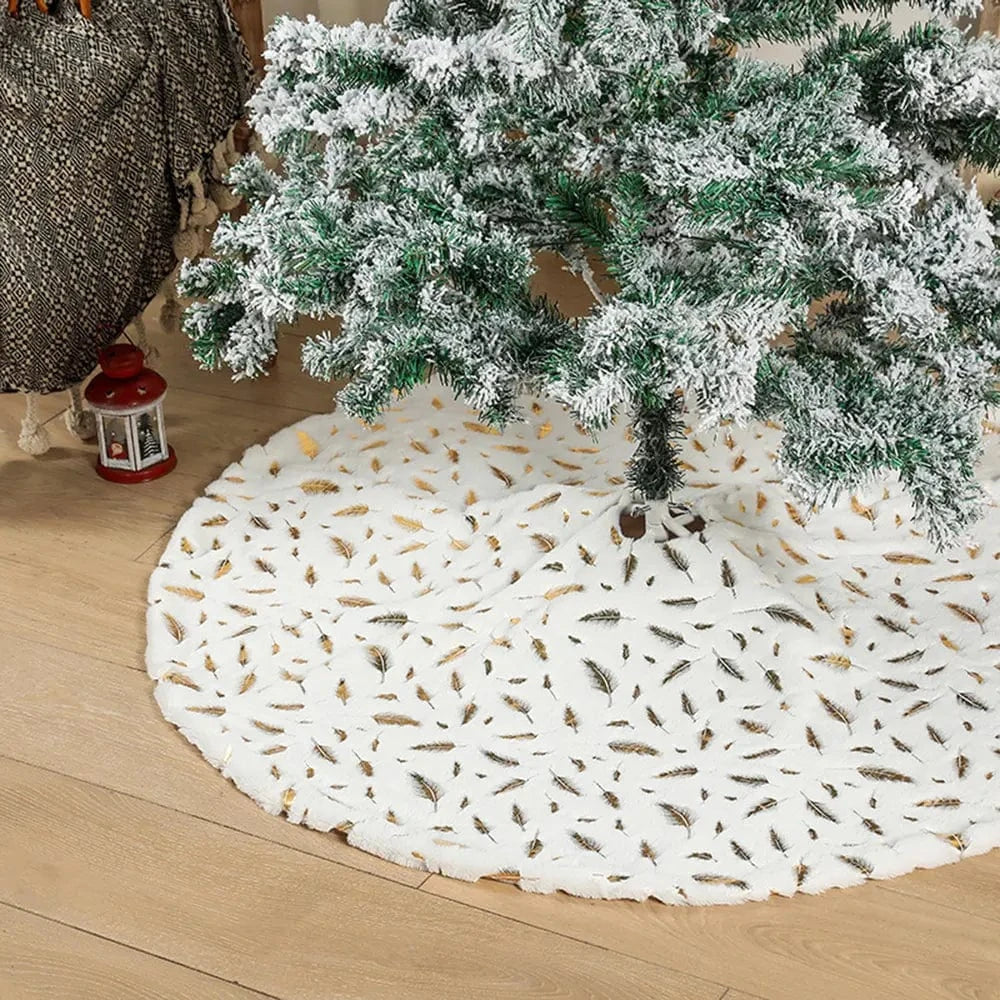 Fashorio Home Decor Accents Feather Christmas Tree Skirt
