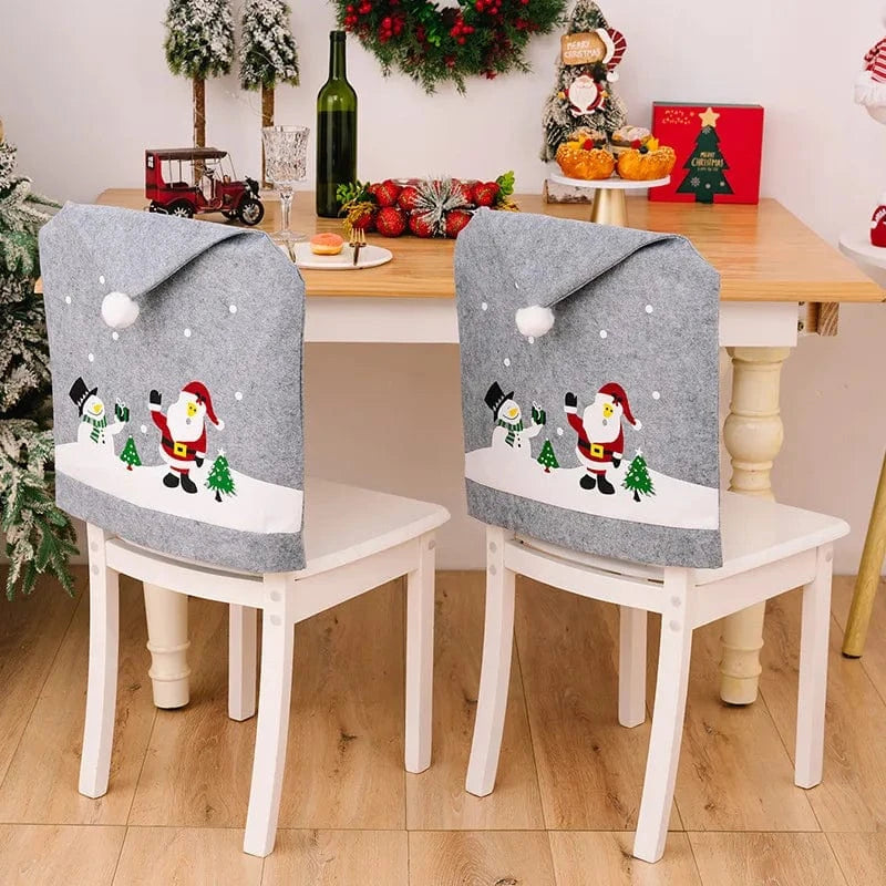 Fashorio Home Decor Accents Gray / One Size Christmas Pattern Chair Cover