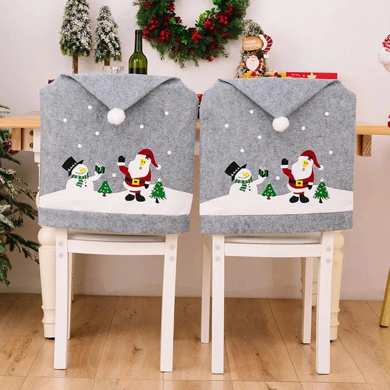 Fashorio Home Decor Accents Gray / One Size Christmas Pattern Chair Cover