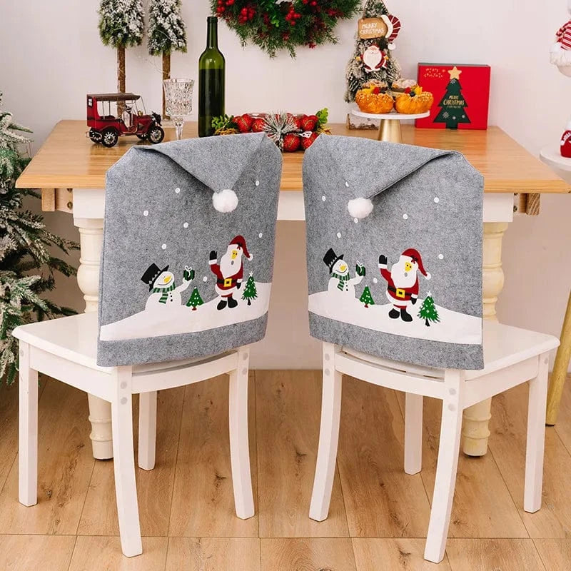 Fashorio Home Decor Accents Gray / One Size Christmas Pattern Chair Cover