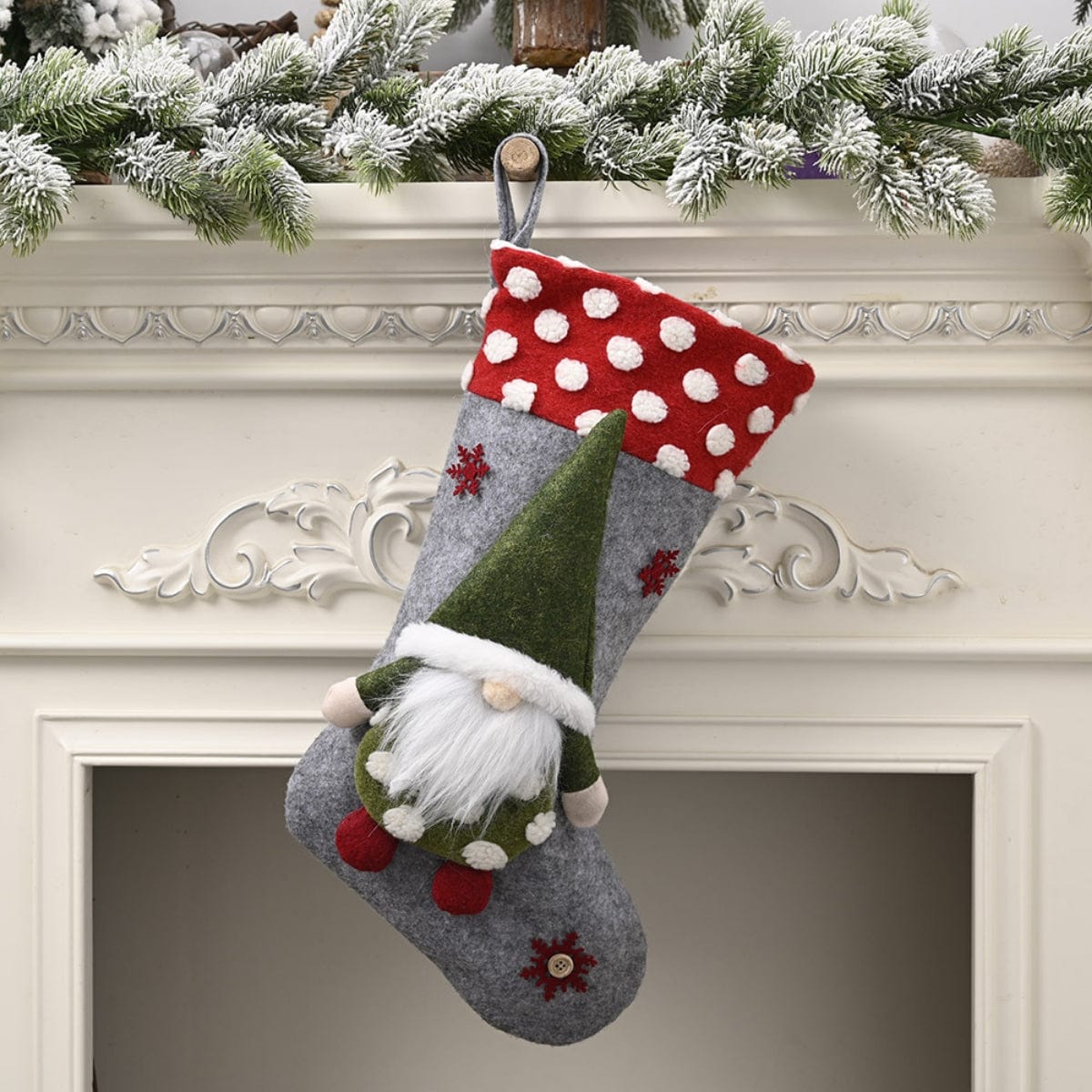 Fashorio Home Decor Accents Green / One Size Christmas Stocking Hanging Widget