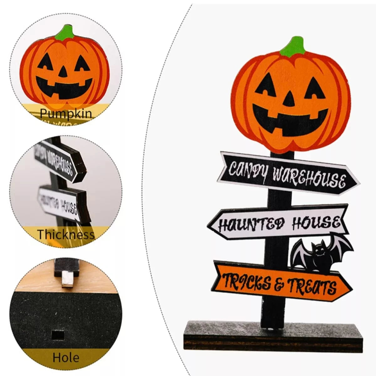 Fashorio Home Decor Accents Halloween Wooden Signpost Ornaments