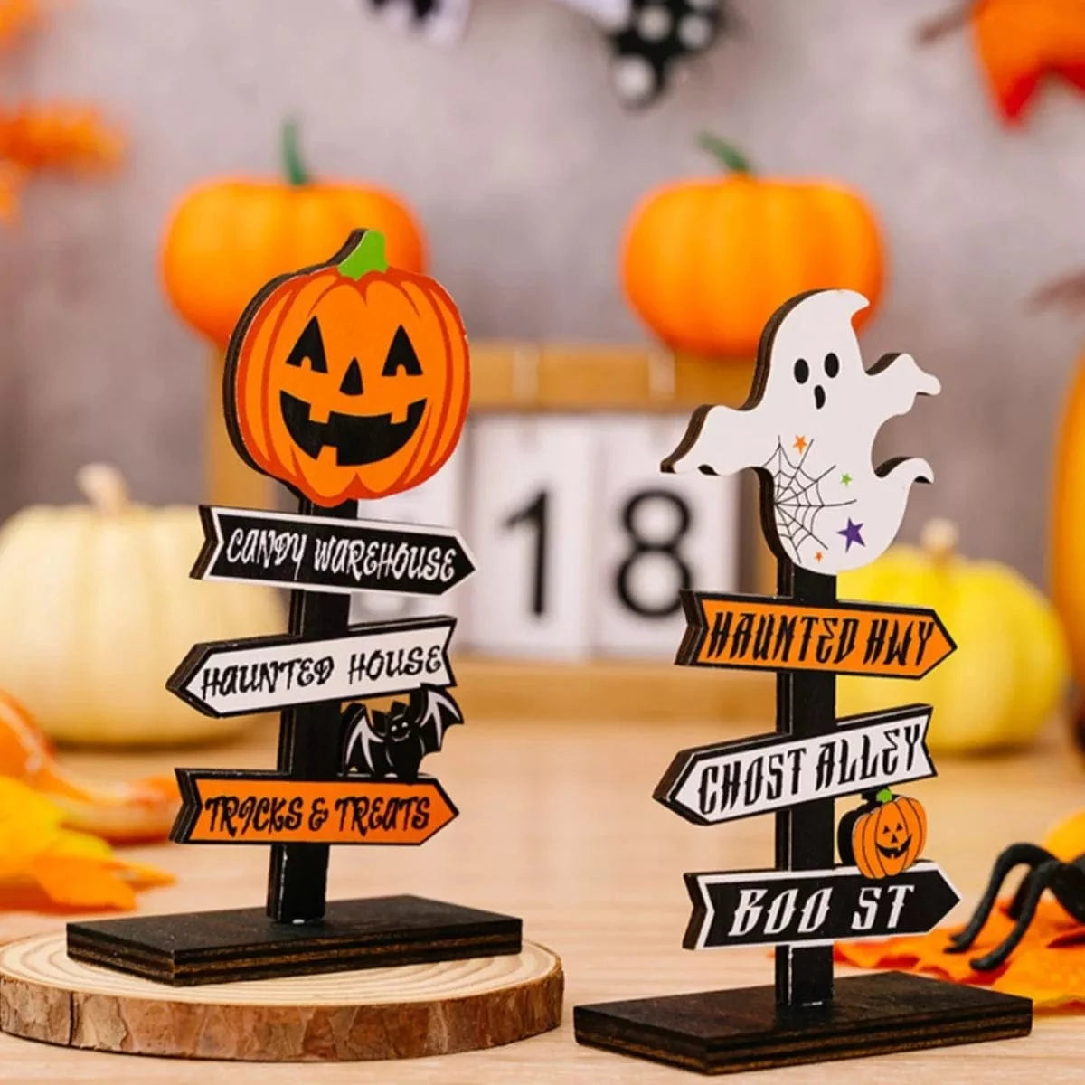 Fashorio Home Decor Accents Halloween Wooden Signpost Ornaments