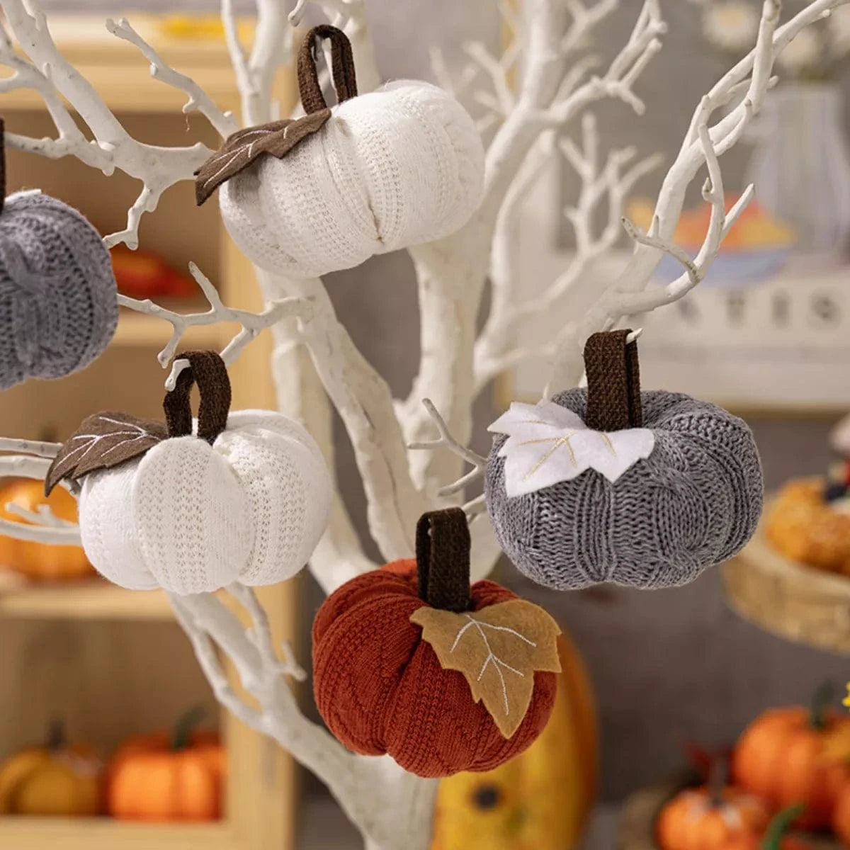 Fashorio Home Decor Accents Knitted Pumpkin Decorative Ornaments