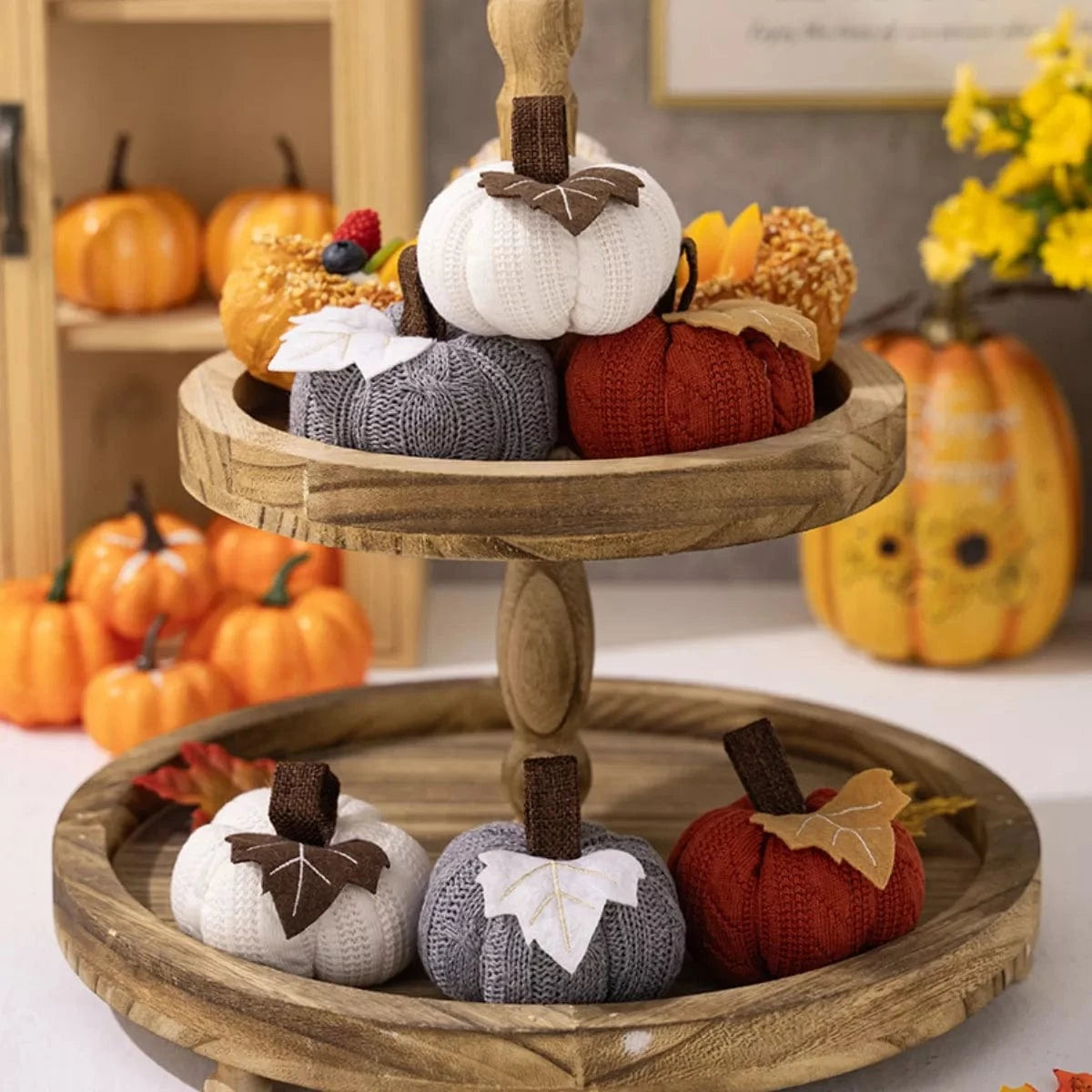 Fashorio Home Decor Accents Knitted Pumpkin Decorative Ornaments