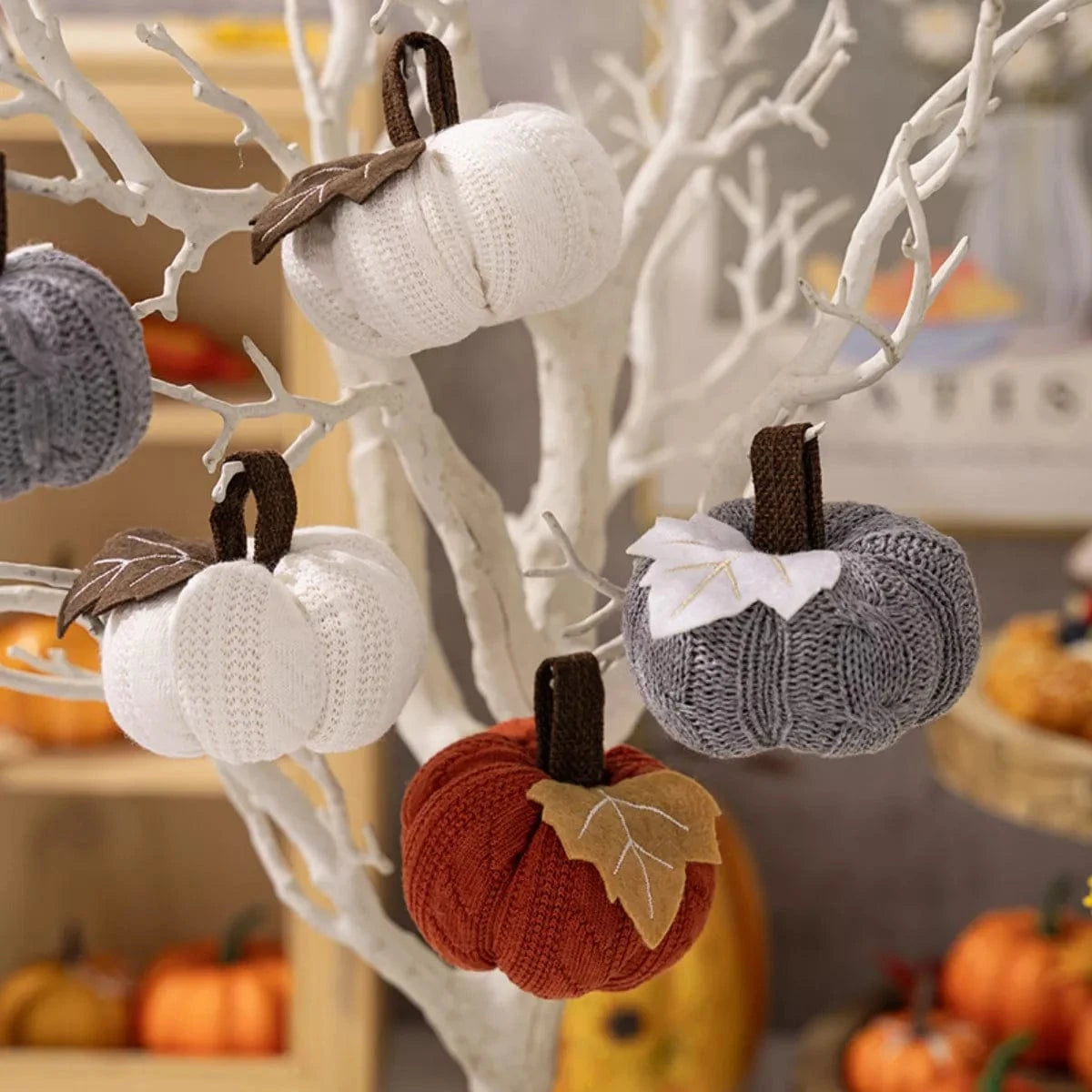 Fashorio Home Decor Accents Knitted Pumpkin Decorative Ornaments