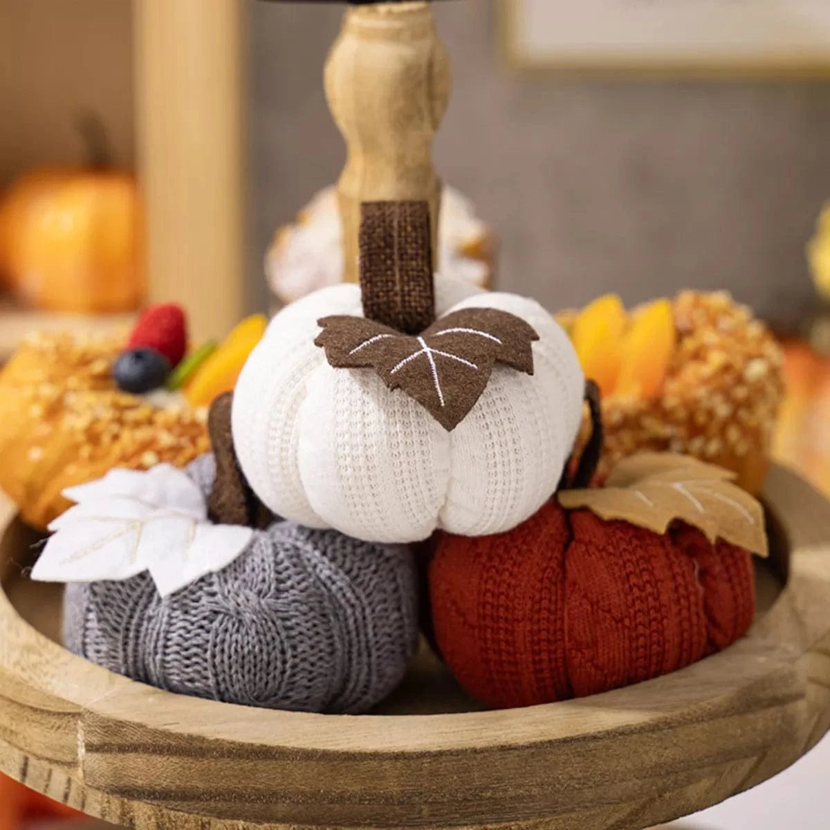 Fashorio Home Decor Accents Knitted Pumpkin Decorative Ornaments