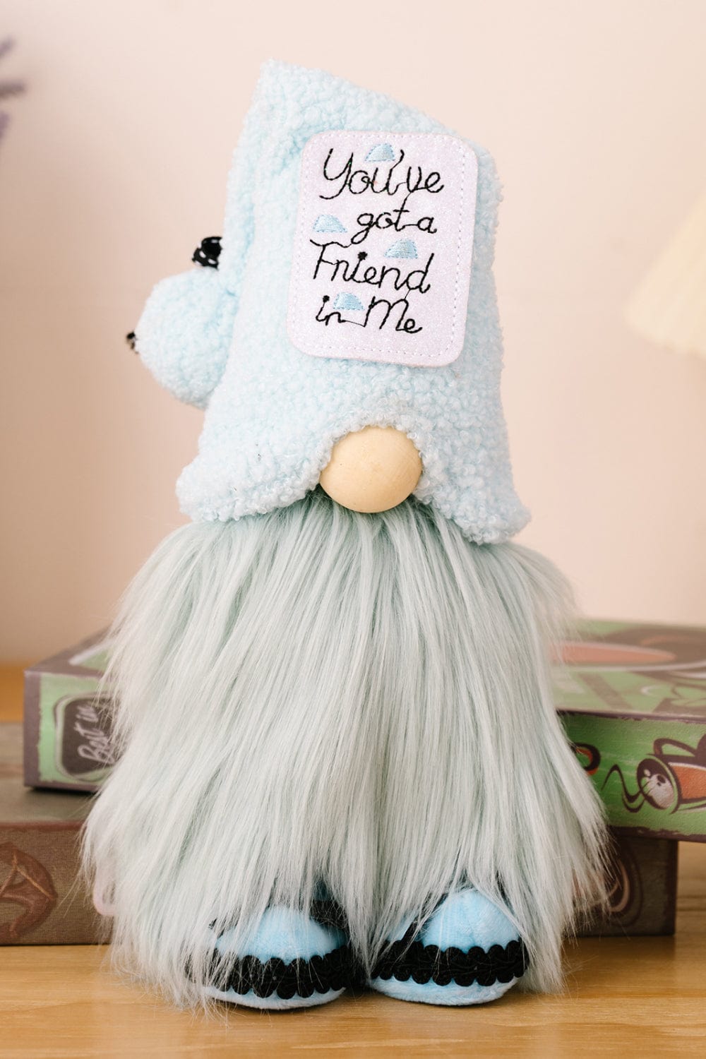 Fashorio Home Decor Accents Light Blue / One Size Mother's Day Pom-Pom Trim Faceless Gnome